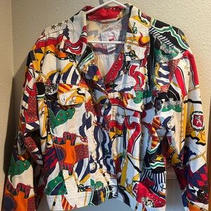 Nautical Mondi jacket- great detail buttons multicolored